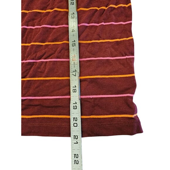 A new day shirt small maroon stripes long sleeve nwt pullover - Picture 5 of 7